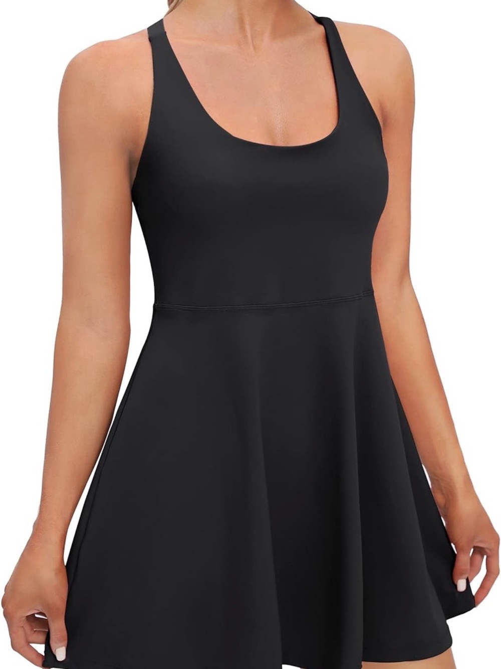 Tennis Dress Women’s M Black with Bra/Shorts Trending Summer Pickleball Outfit